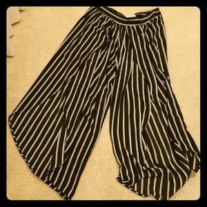 Women's striped split pants